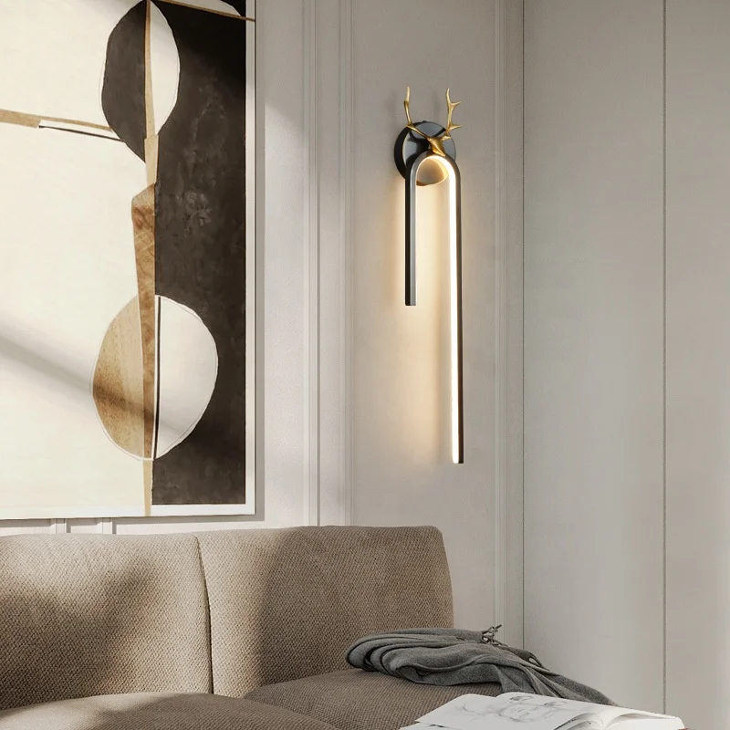 Wholesale Cheap Price Nordic Interior linear wall light living room bedroom lighting design wall lamp led bedside wall lamp