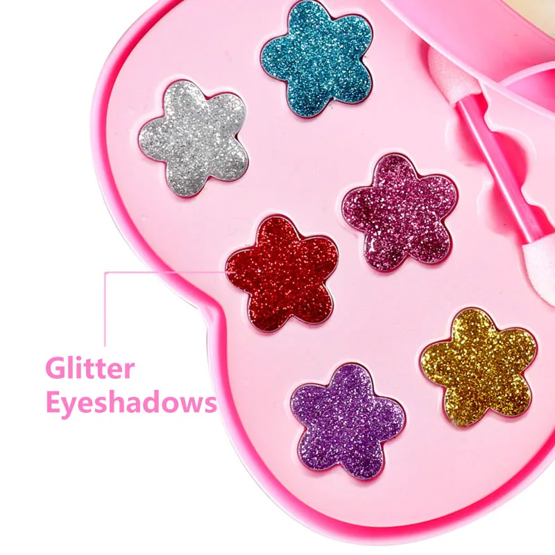 Little Girls Favorite Toy Gift Cute Cat Unicorn Pretend Makeup Set Real Non Toxic Washable Kids Make Up Toys Girls  Kit Makeup