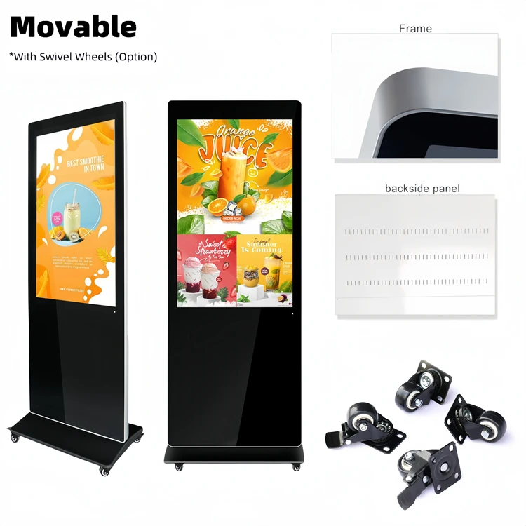 Floor Standing Display Totem 32 49 55 65 Inch Digital Signage Kiosk Machine China Touch Screen Vertical Lcd Advertising Tv