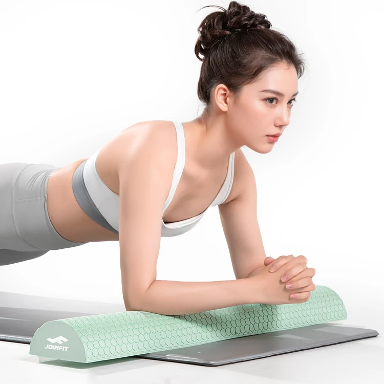 High Density Athletic Massager Back Stretching Yoga Pilates EVA Half Foam Roller 90cm
