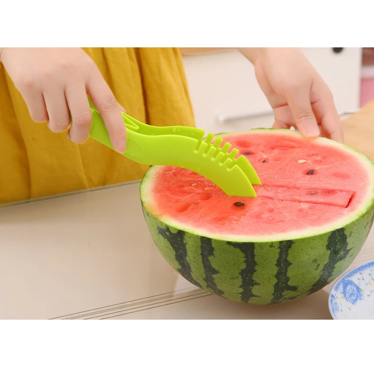 Недорогая пластиковая ломтерезка для арбуза, волшебная кухонная ломтерезка для овощей и фруктов, набор нескользящих ломтиков
