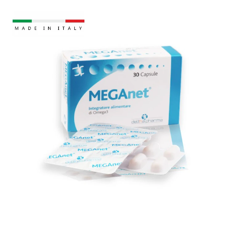 
Italian Omega 3 Fatty Acids capsules of EPA and DHA - Gluten Free fish oil 