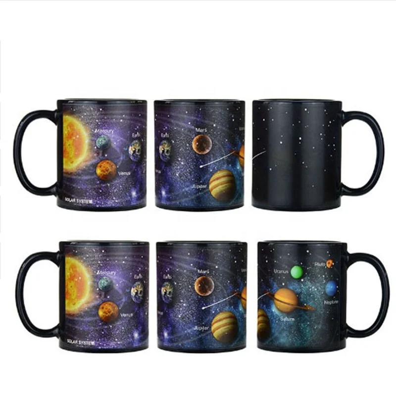 Custom Magic Color Changing Cups Heat Transfer Printing Temperature Changing Cups Travel Sublimation Coffee Porcelain Mug