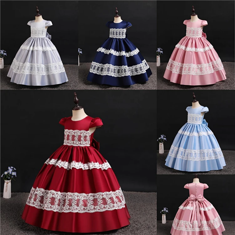 
New Style Custom Size Multi Color Kid Party Dresses For 6 Year Old Girl 