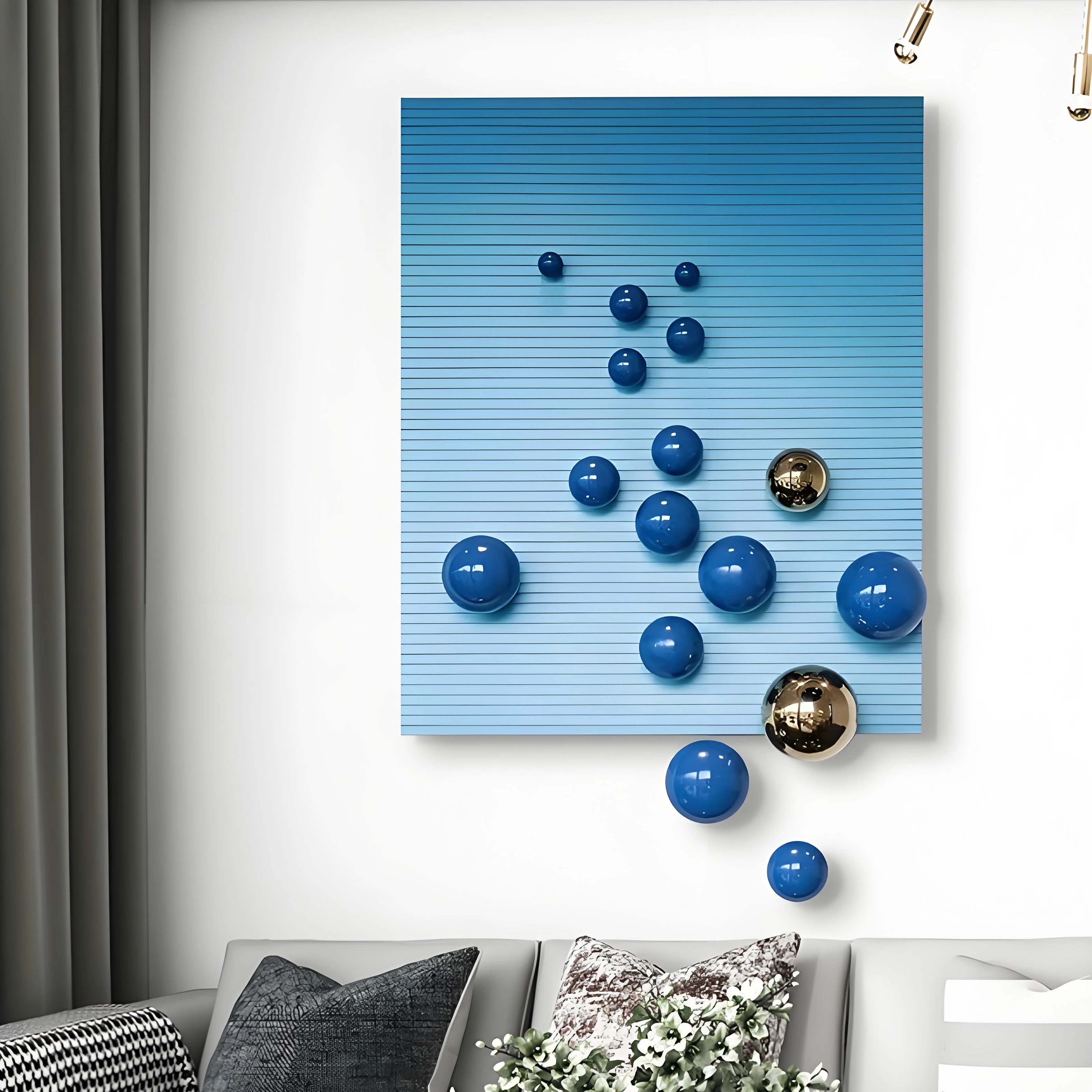 89MM Wall decoration ball stainless steel round ball can be customized holiday hotel home outdoor garden decoration ball