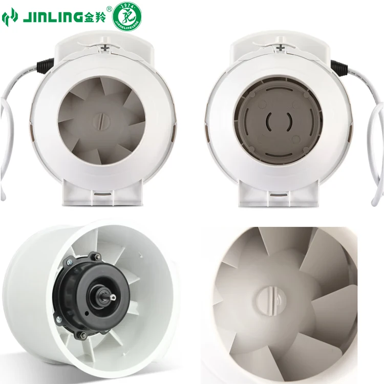 High Power Inline Duct ventilation fan Full Plastic Air Flow Ventilation Industrial Axial Exhaust Fan