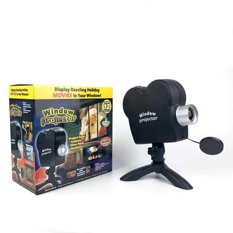 
Christmas Halloween Laser Projector 12 Movies Disco Light Mini Window Home Theater Indoor Outdoor Wonderland Projector 