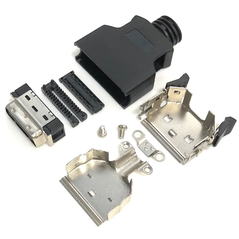 Mini D Ribbon (MDR) 36P Plug Connectors SCSI 36Pin Male Connector IDC WIREMOUNT For cable(10136-6000EC +10336-3210-006)