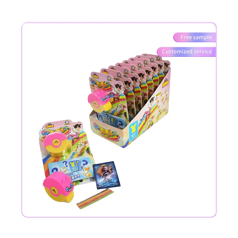 Children Snacks Individually Wrapped Jelly Sweets Sour Belts Strips Colorful Sugar Sweets Coated Rainbow Yummy Candy Gummies