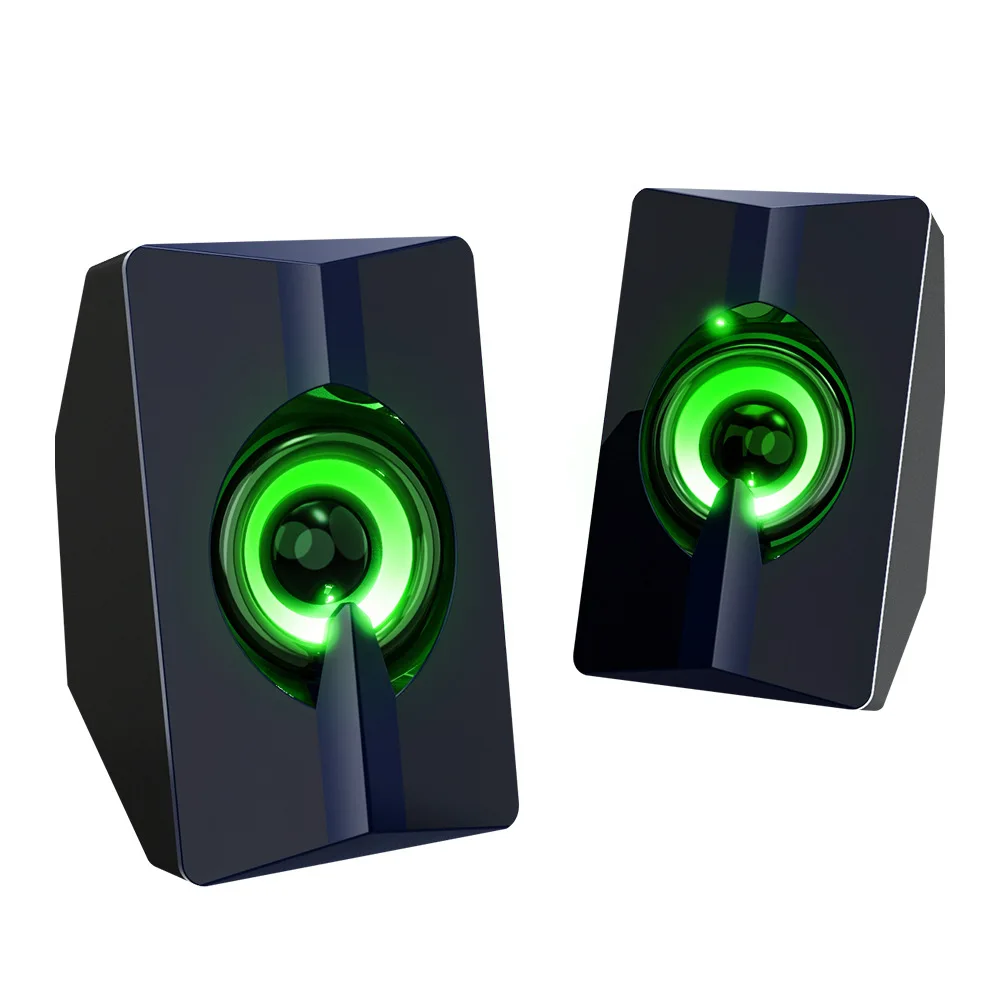 Cheap price S5 21 wired colorful usb 2.0 computer speaker plug and play two-channel speaker