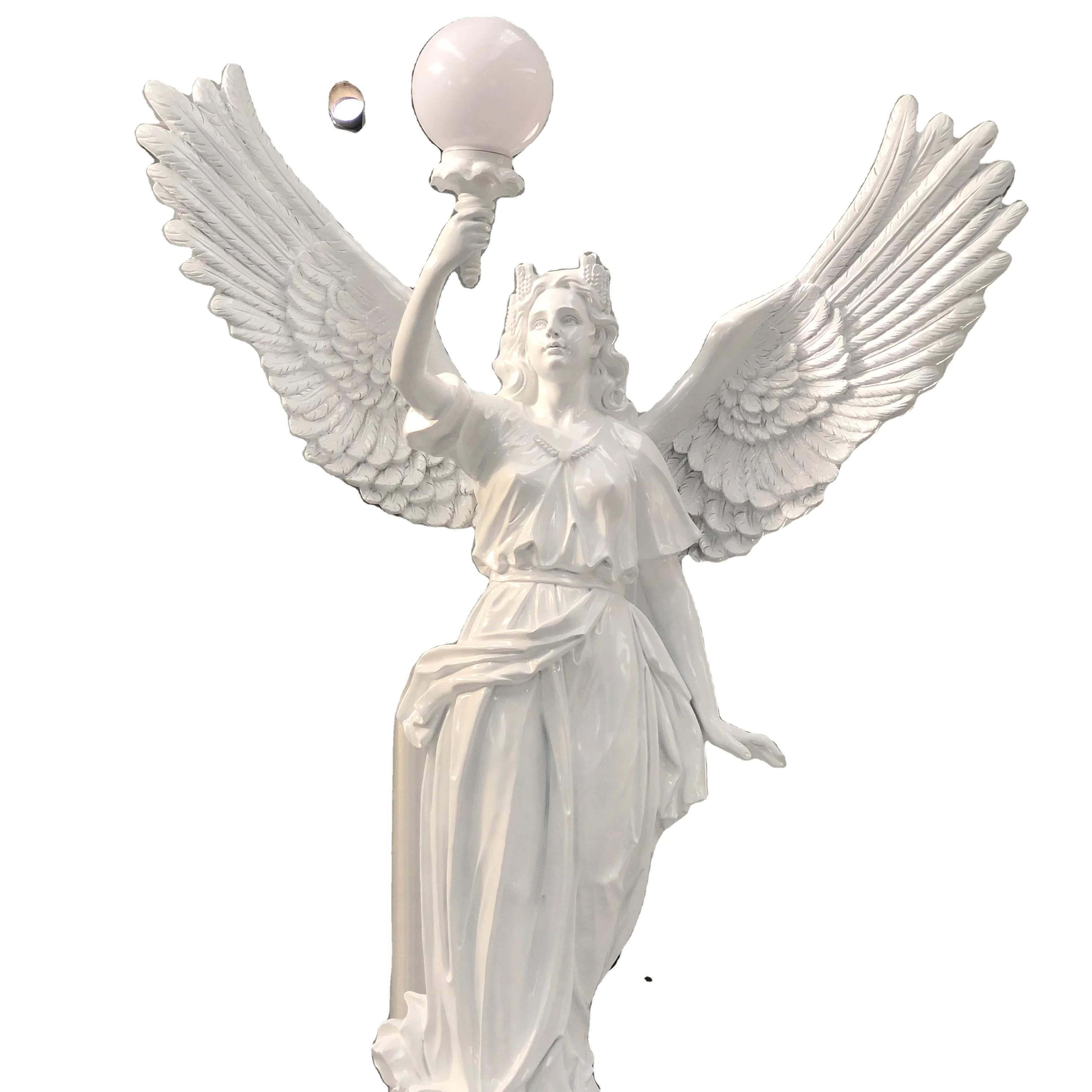 7 ft Large Life Size Marble Archangel Saint Michael Statue Sculpture  Religious Angle Statue Outdoor Decoration Model Sculpture