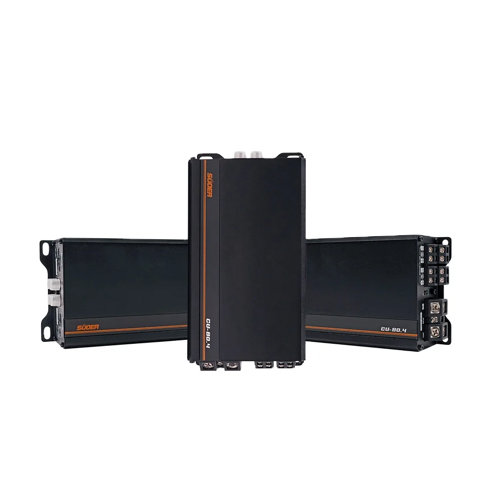Suoer CU-80.4 super Mini full range car amplifier car amplifiers 4 channel 12v class D car amp