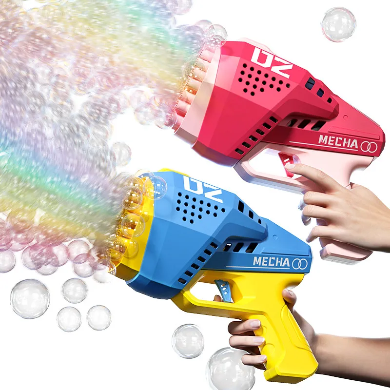 XST 46 Holes with Rich Bubbles Gifts for Ages 3+ Kids Outdoor Bubble Refill Automatic Bubble Gun Toy