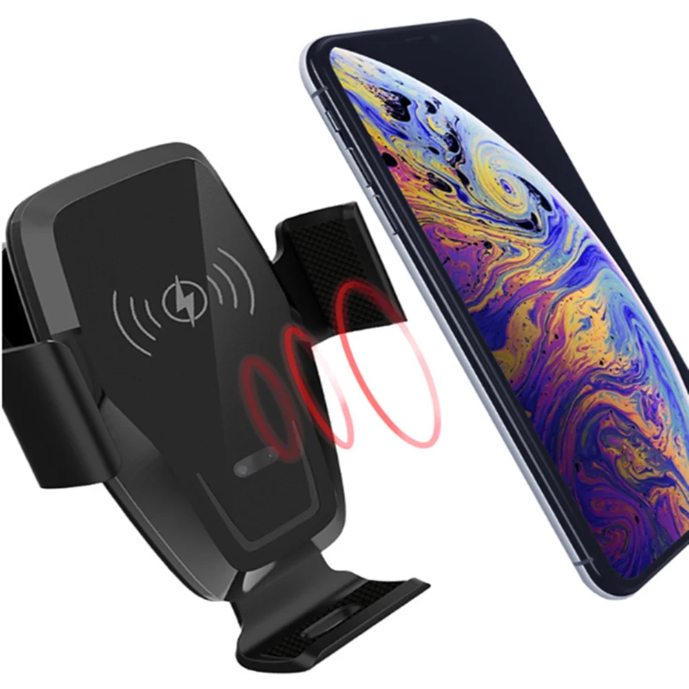 
Factory Made 10W QI Wireless Fast Charger Car Phone Holder with Infrared Induction Electronic Auto Clamping Suction Mount K88 