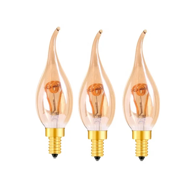 wholesale LED Light SKD spare parts Aluminum Lamp Holder Glass Shell 3W LED bulb E14 E12 Bulb manufacturing