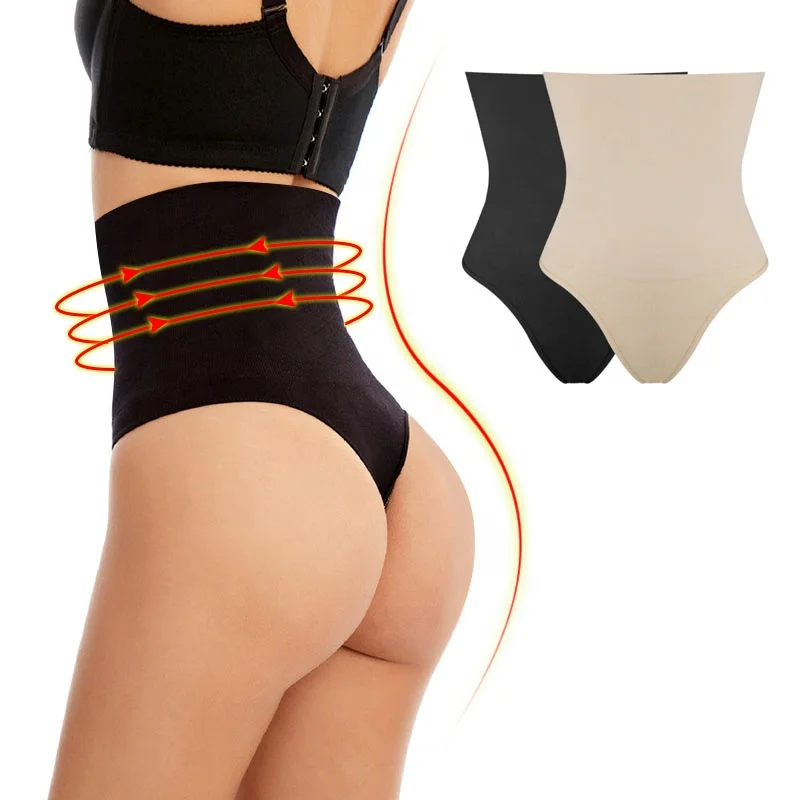 New Design Women High Waist Thong Butt Lift Panties Slimming Body Shaper Underwear Tummy Control Waist Seamless Shaperwear Thong