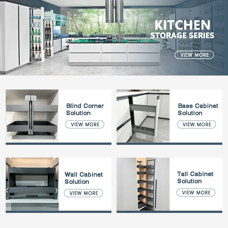 Four Side 304 Stainless Steel Kitchen Drawer Basket Kitchen Storage Pull Out Drawer Basket