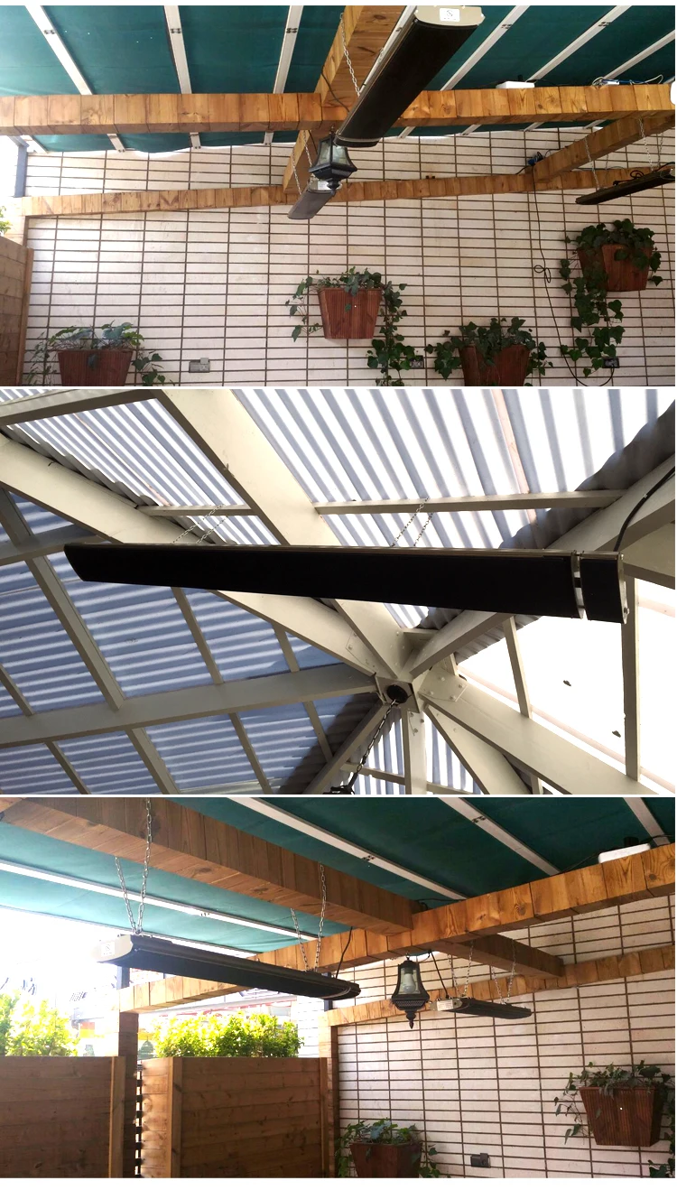 JHheatsup 2400W IPX4 Smart Remote Control Outdoor Far Infrared Ceramic Heater For Bar