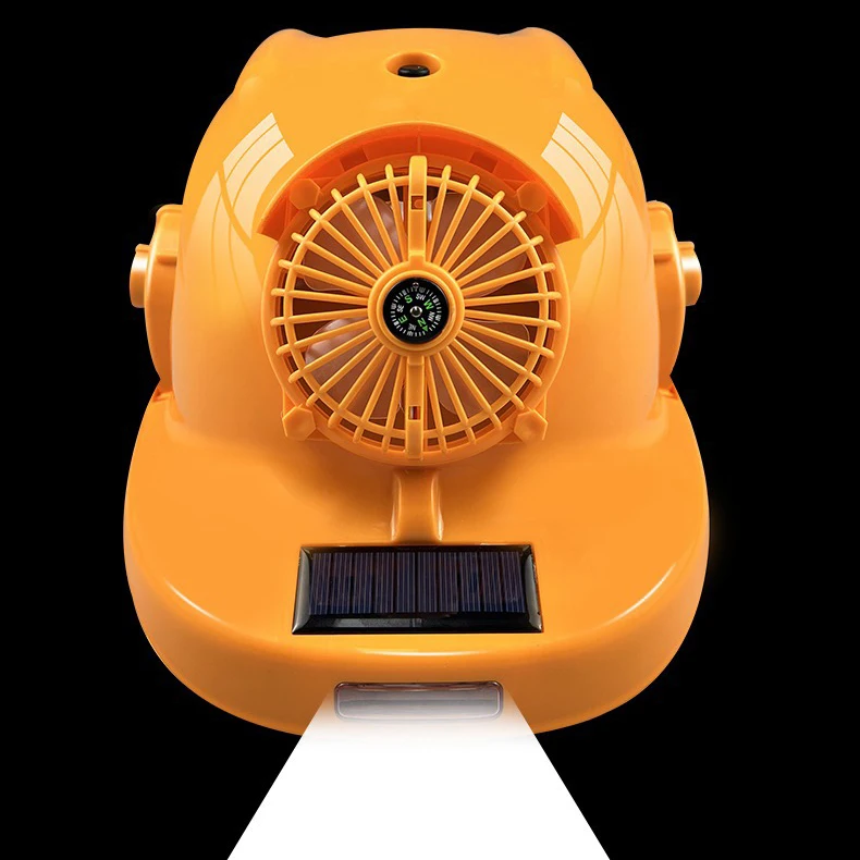 HBC Solar Power Fan Working Helmet Safety Hard Hat Construction Workplace Safety Helmet With Built-in Solar Fan