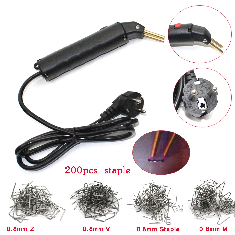 Hot Stapler Plastic Car Bumper Repair Kit Bodywork Fender Fairing Welder Gun Professional Welding Repairing Welding Machine