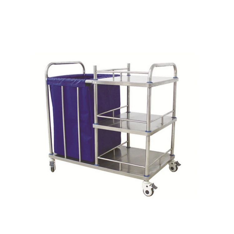 
Stainless Steel Rectangular Soiled Linen Trolley 