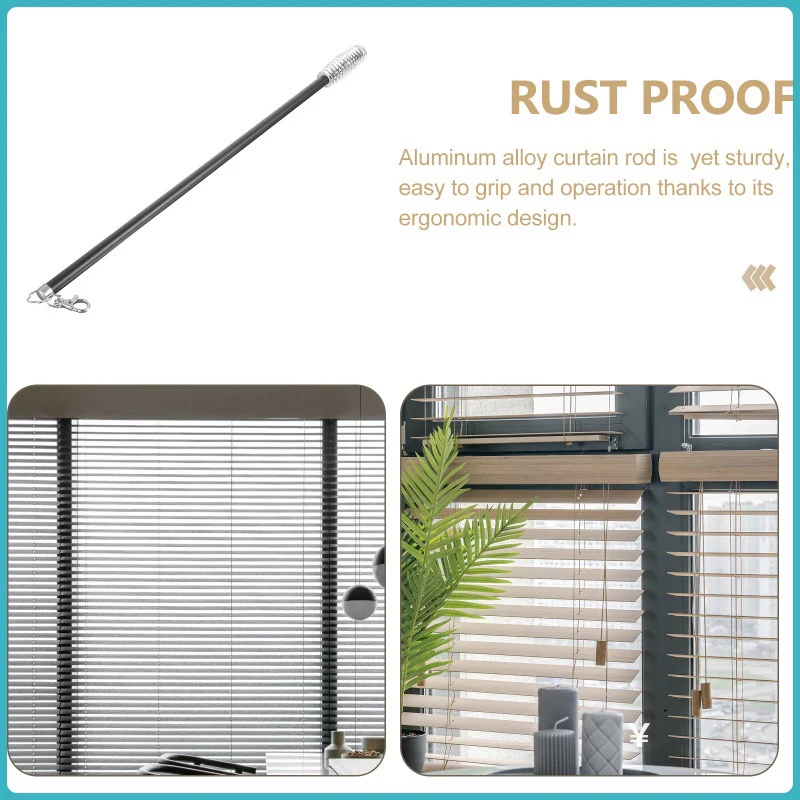 All Clear Acrylic Curtain Pull Wand Clear Curtain Pull Rod for Opening-Closing Curtains