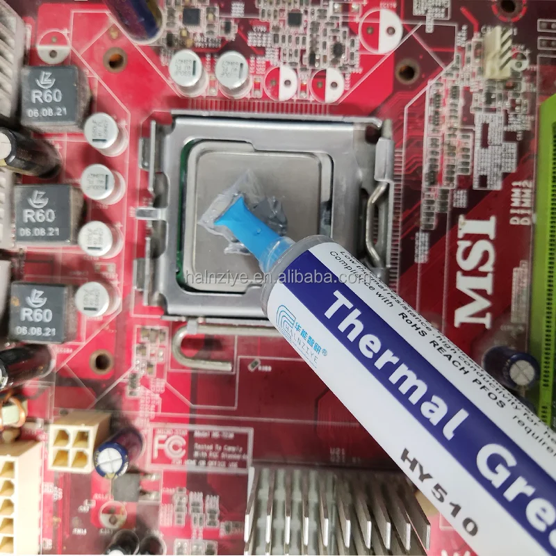 Grey 25g led lights heat sink thermal compounds HY510 syringe high temperature CPU&GPU processor Conductive thermal paste