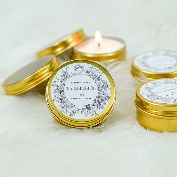 Hot Sale Soy Candles Scented Smokeless Strong Fragrance Soy Wax Scented Candle With Lid