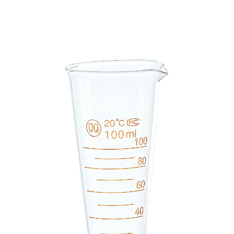 Lab 250 500 1000 2000ml triangular graduated glass measuring cup with scale line