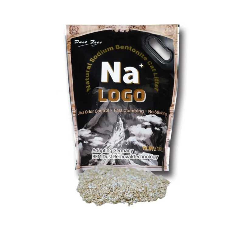 New natural Na-based bentonite cat litter, BEM dust-free technology Super Odor Control strong absorption clump fast, kitty sand