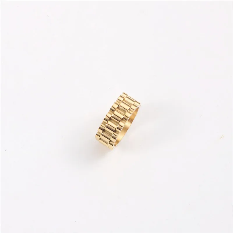 IVIAPRO New Arrival Ins Hot High End 18K Gold Plated Band Rings Stainless Steel Rings