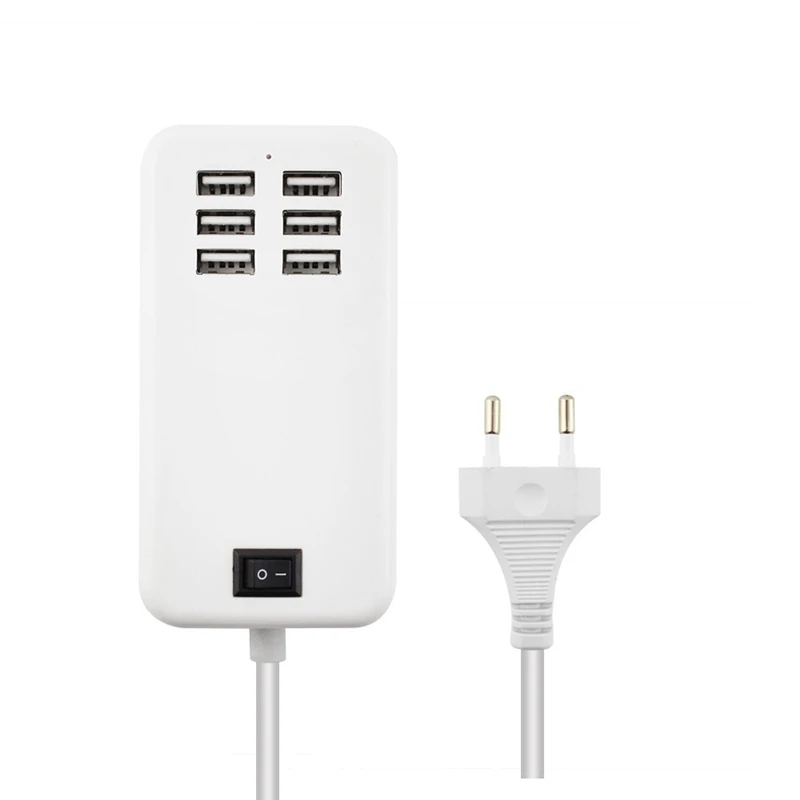 Несколько 20 Вт 6 USB порт настенное зарядное устройство Smart (умное), EU (евро) штепсельная вилка американского стандарта быстрой зарядки Автомобильный адаптер для Iphone Android адаптер телефон планшет USB зарядное устройство