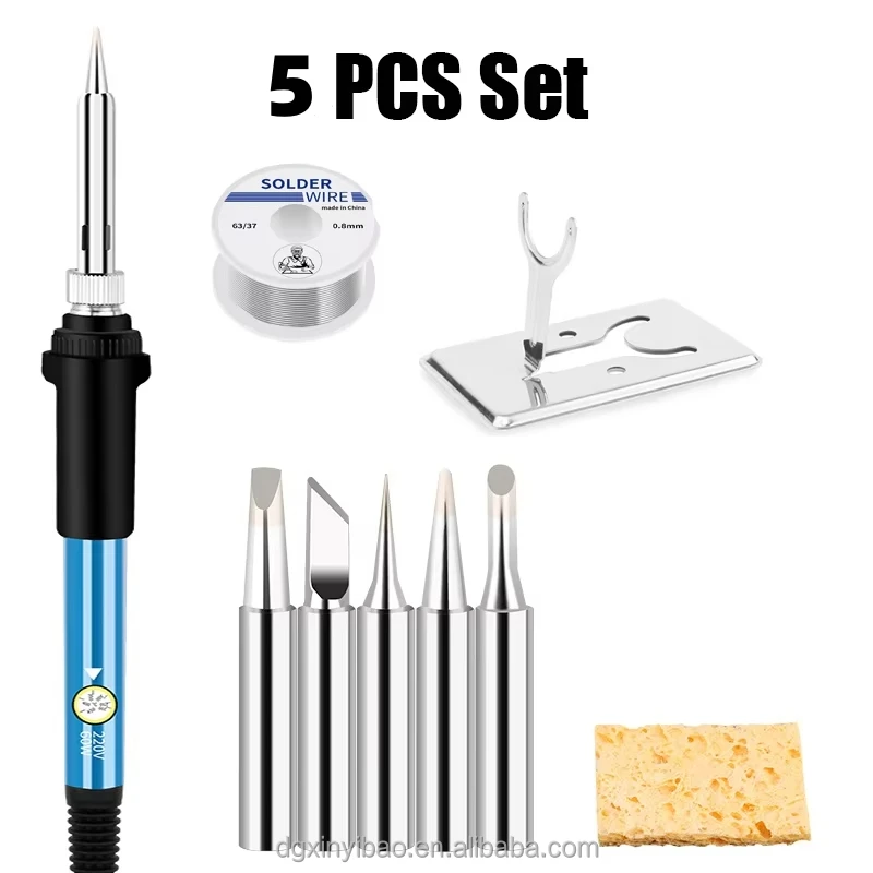 2024 New product adjustable temperature soldering iron set 60W mobile phone repair accessories welding soldering supplies