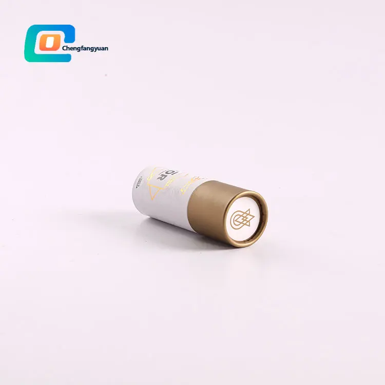 Custom paper cylinder cosmetics tube tin sure deodorant container can eco friendly circular box packaging lip gloss tube