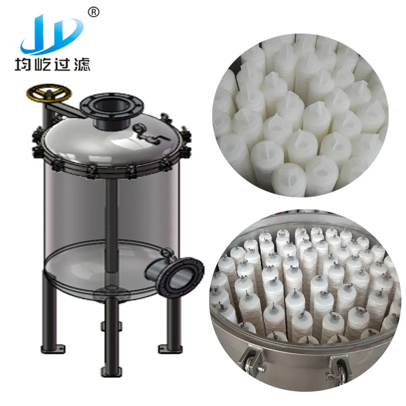 0.2 Micron PP Membrane Pleated Filter Cartridge Housing New Product 2024 Provided 270 Filtration Micron Mesh Filter Elements
