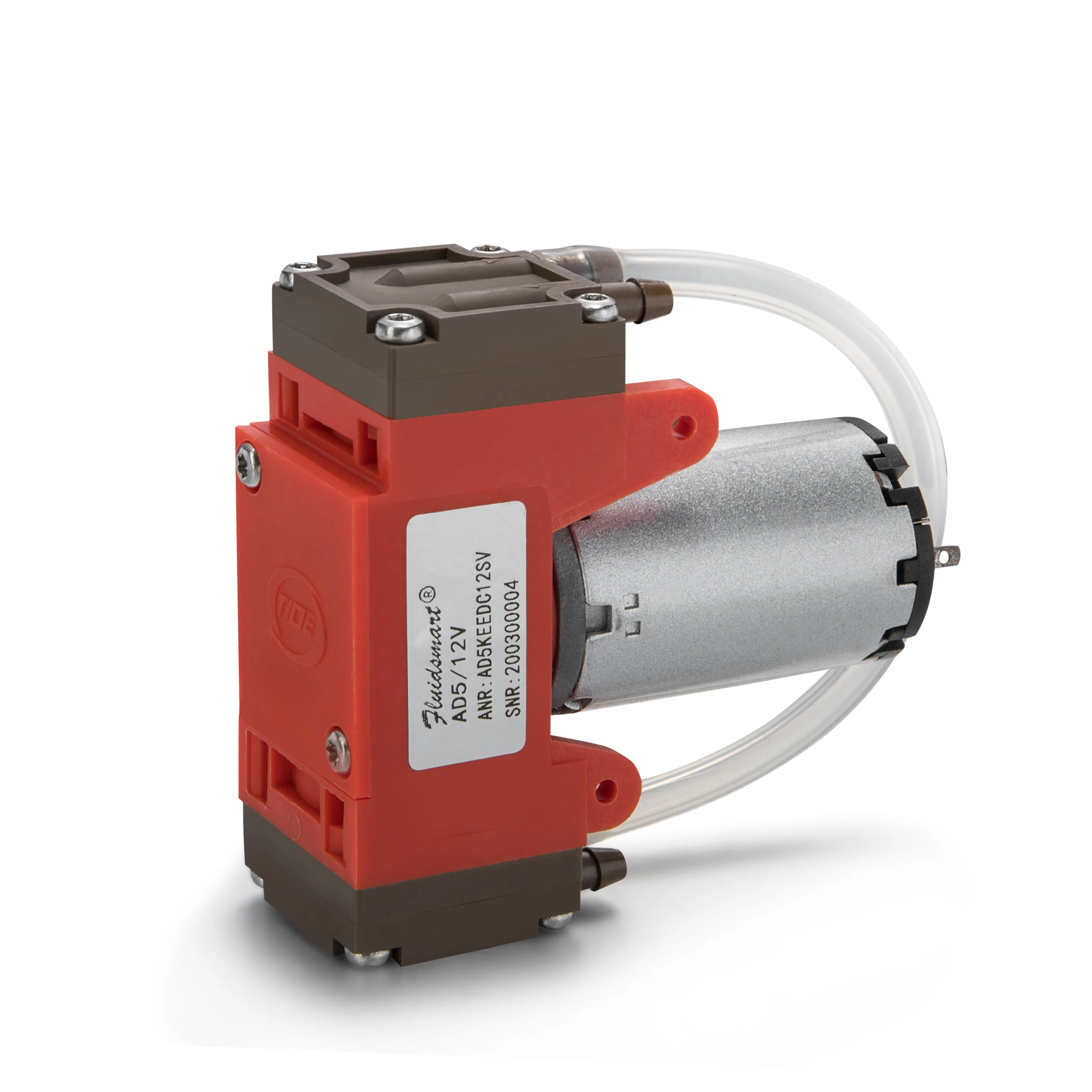 Fluidsmart Low Noise Oilless 4L/min Flow Mini Vacuum Pump -88Kpa Negative Pressure Micro Air Pump 12v DC Micro Diaphragm Pump