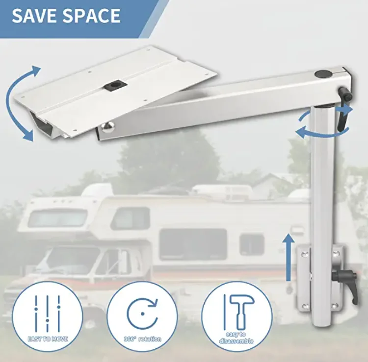 H70135 Adjust Aluminum Alloy Folding Boat Removable Table Leg Camper RV Rotatable Height Caravan Table Leg
