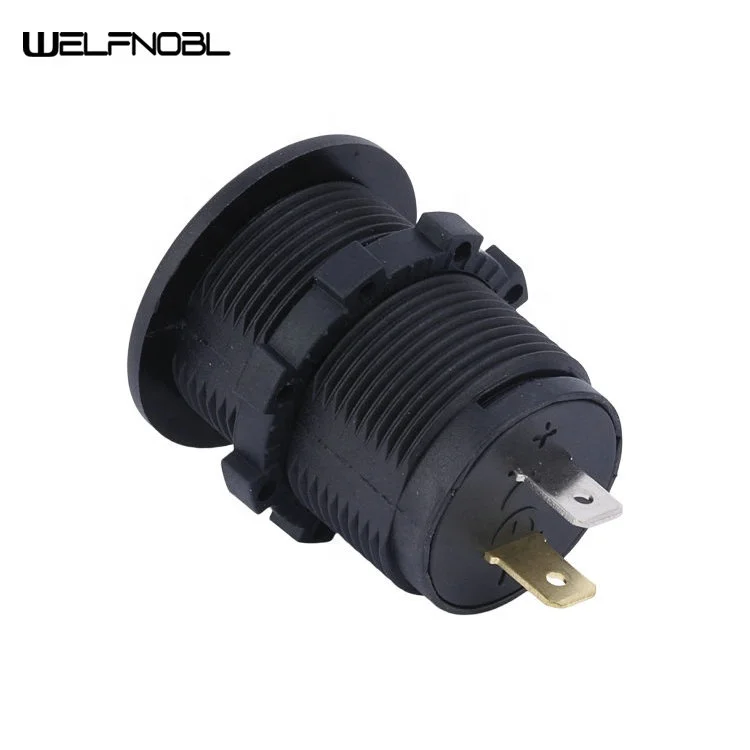 Touch Dual USB LED Charging Socket 5V 4.2A 12-24V Power Outlet Car Power Charger For Boat Motorcycle (Blue)