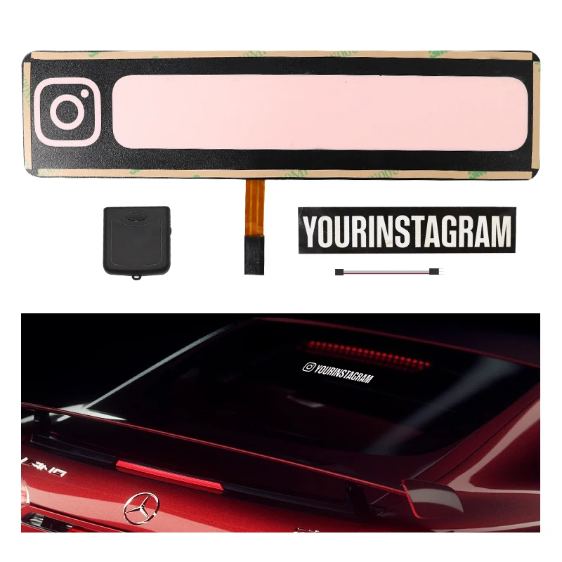 Hot Sale Custom El Light Up Led Window Windshield Panel Car Led Stickers