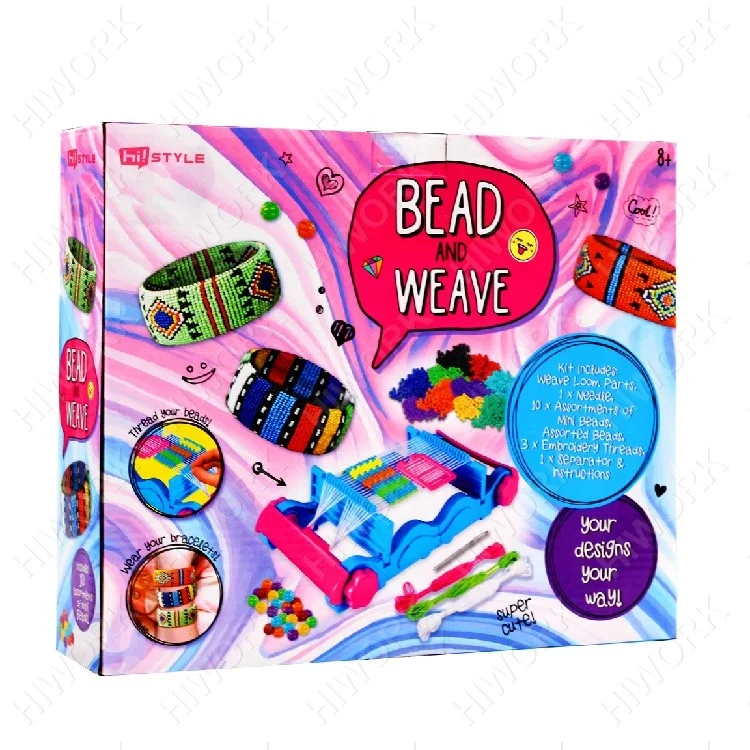 Bead And Weave the Set Hot Sells 10 Colors Braided DIY Bracelet Beads Machine Kit Super Collection Of Jewelry Beads Toys