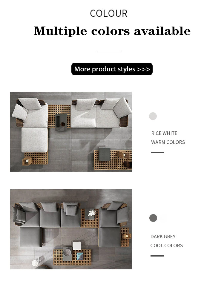 Factory Prices Luxury Villa Modern Outdoor Furniture Aluminum Waterproof Teak Sofas Set Patio Sofa Wood Garden Furniture