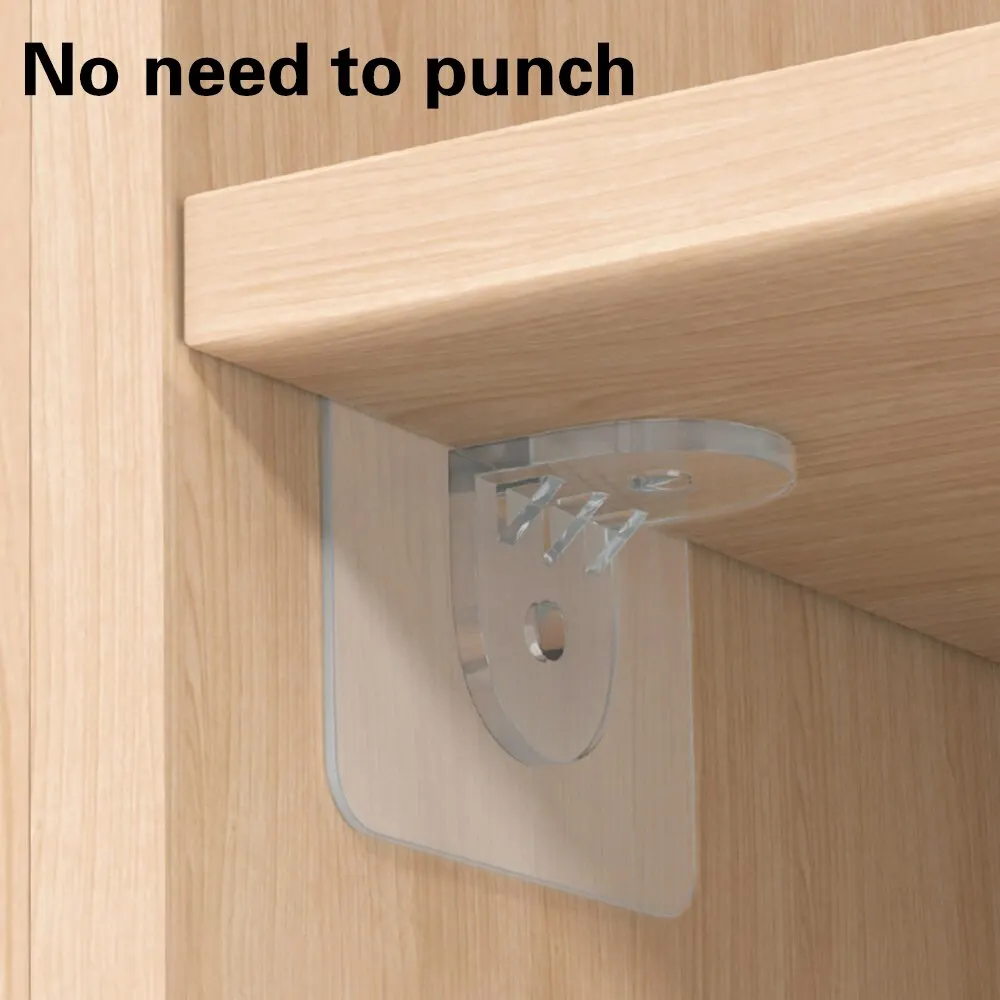 non-residual Self-adhesive Shelf Support Pegs Closet Cabinet Shelf Support Clips
