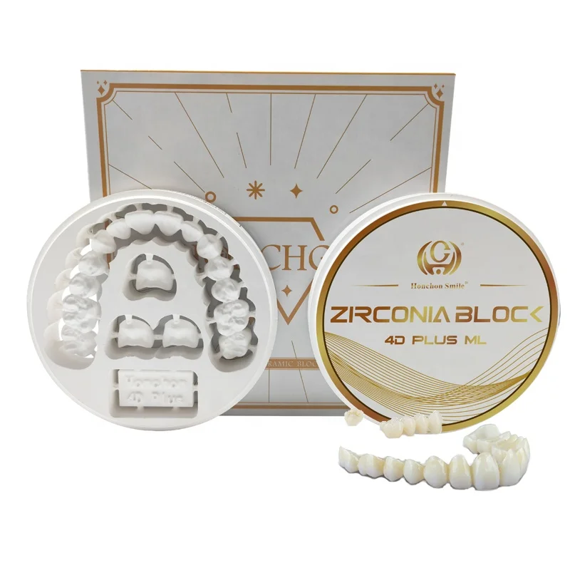 China Factory Artificial Tooth Consumables Dental Lab Ceramics Zirconia Disc 4d Multilayer Zirconia Blocks Dental Zirconia Block