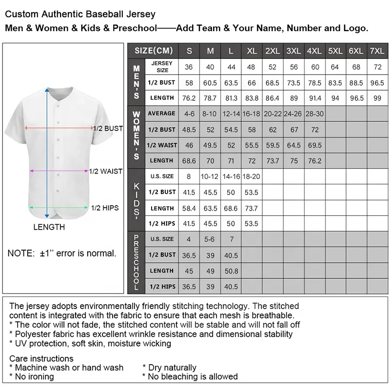 Unisex Customized baseball shirts Printed Embroidered baseball full button jersey custom Technics Logo York Baseball Jersey