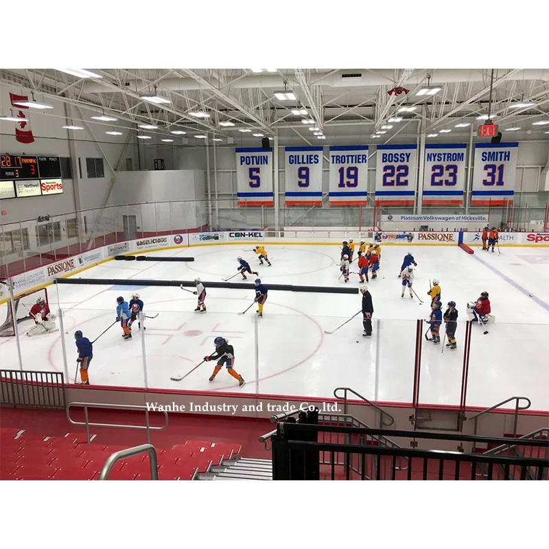 Wanhe Portable easy to install and assemble portable Dryland Hockey Training synthetic ice tiles