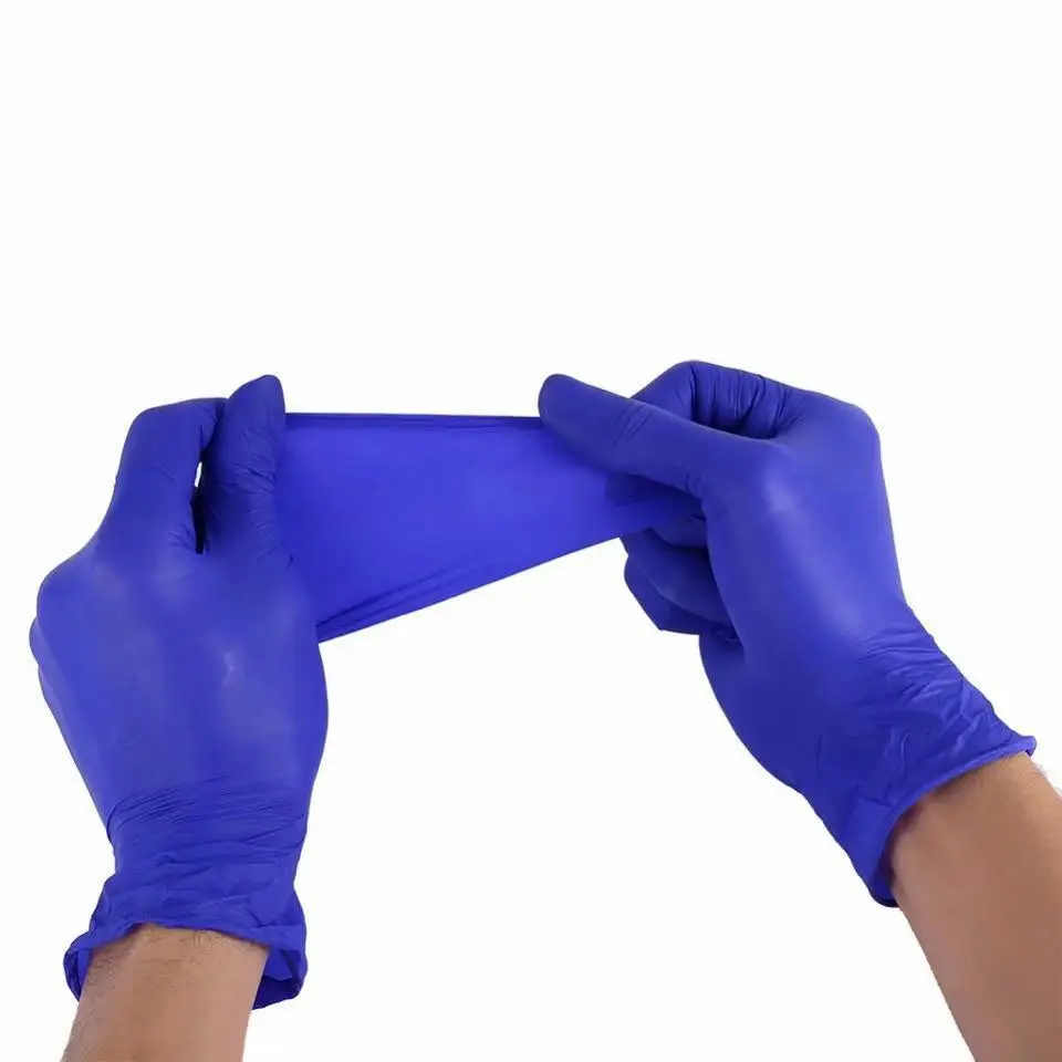 Tattoo Hair Salon Use Disposable Black Nitrile Gloves
