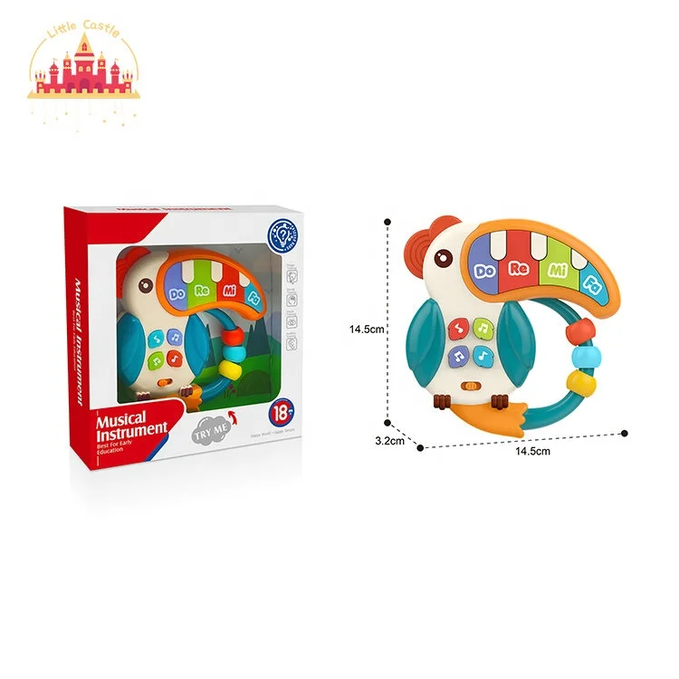 Popular Musical Toy Kids Parrot Shape Electric Plastic Piano Keyboard With Light SL07A072