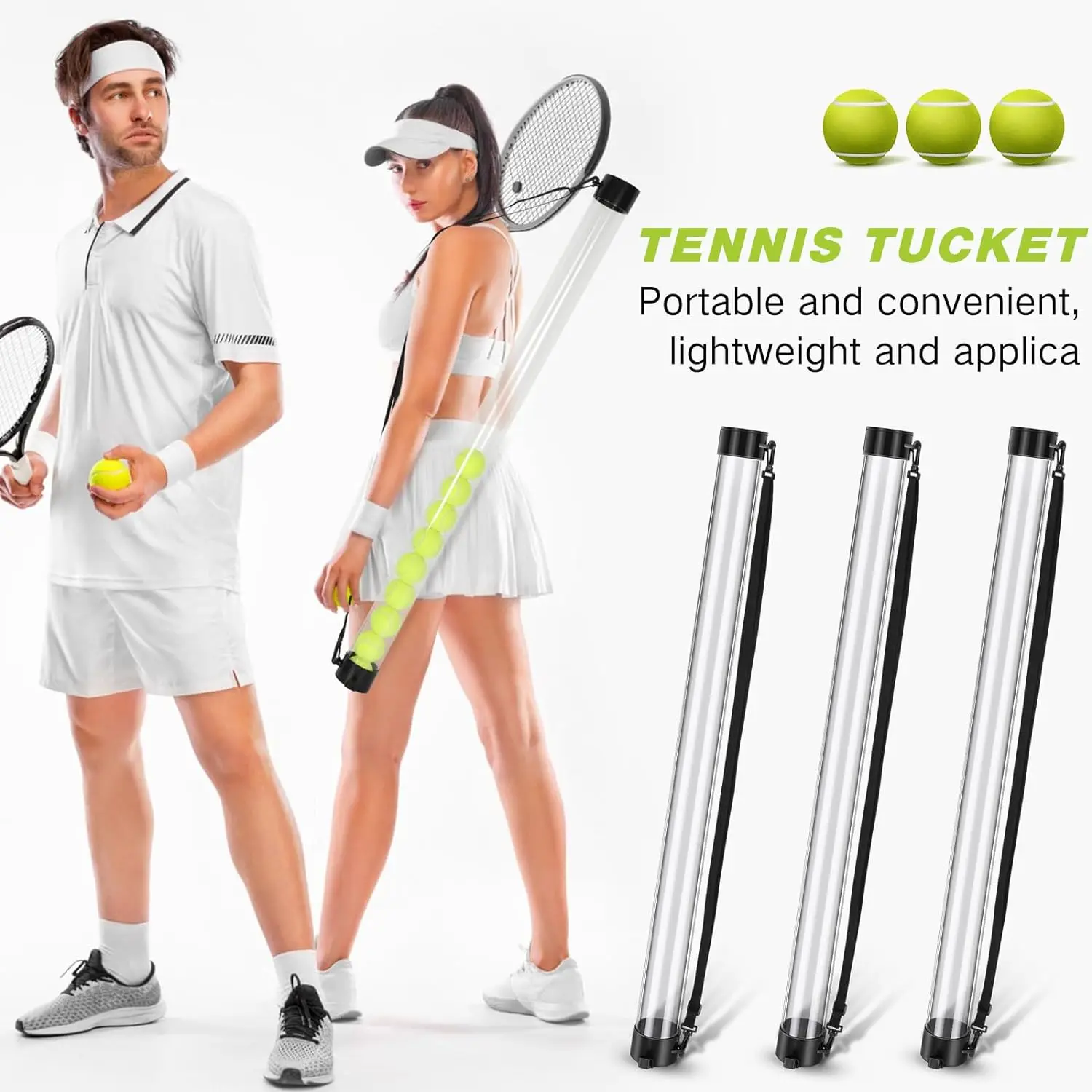 Recogida de tenis con capacidad para 18 ball collector tennis ball holder  tenis con tirantes de tenis