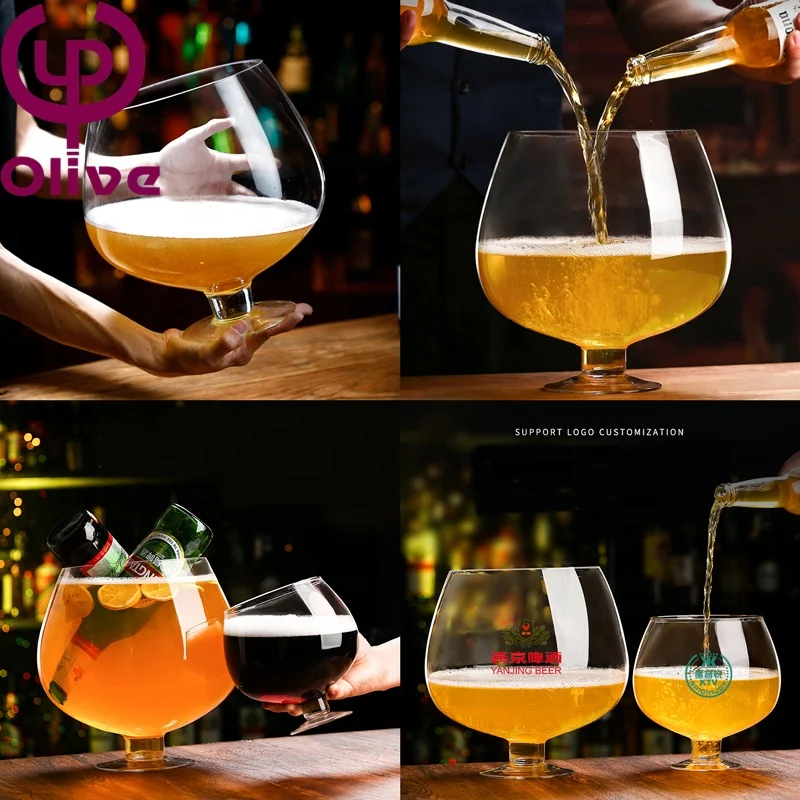 Bar KTV Custom Extra-large Beer Cup Wine Brandy Snifter Big Large Oversized Crystal Goblet Huge Hero Giant Wine Glass Cup