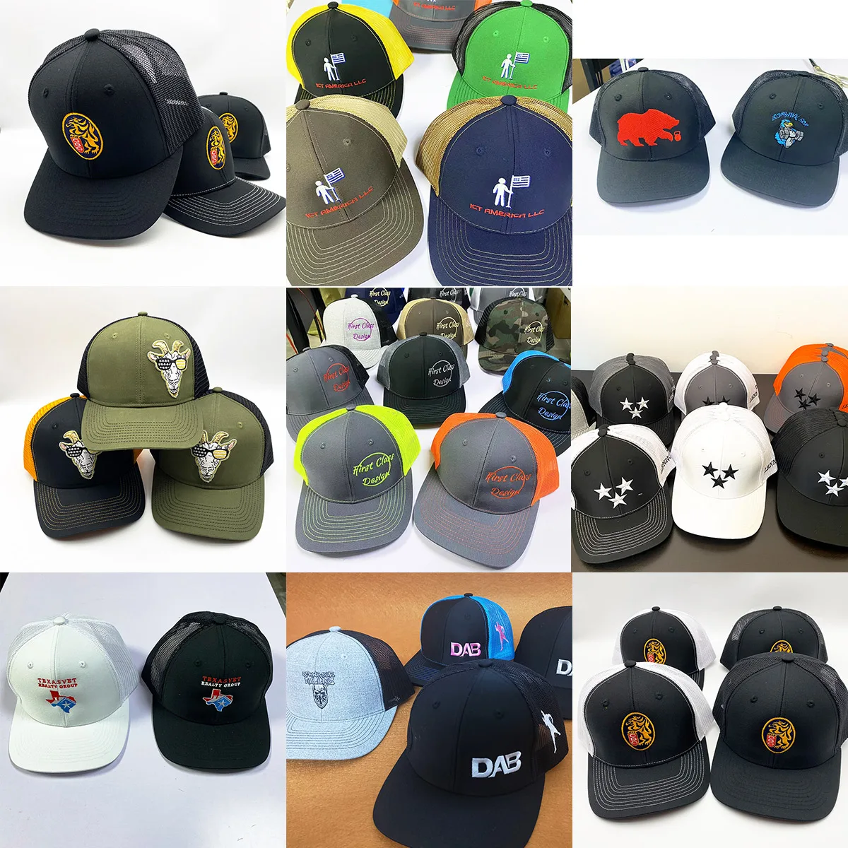 2024 new zjm Custom With With Logo Gorras Woven Patch Richardson 112 Hats Sport Cap 5 Panel Embroid Leather Patch Trucker Hat